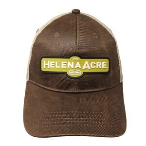 The Helena Acre Trucker Cap Brown One Size Adjustable Breathable Mesh Back